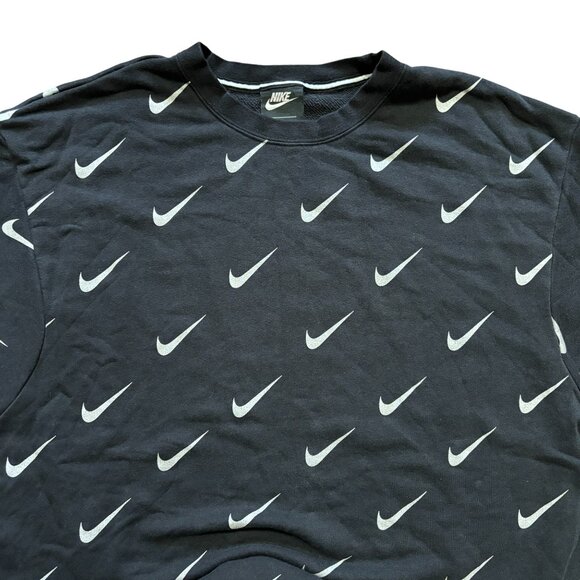 NIKE Rally Metallic Swoosh Crewneck Sweatshirt Dolman sleeve Oversized SZ XL - Picture 4 of 12